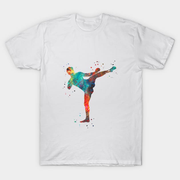 Man muay thai boxing T-Shirt by RosaliArt